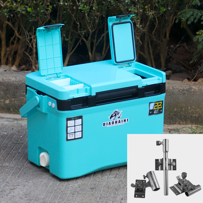 22L SMALL FISHING BOX - BLUE - SKYLIGHT + THREE SETS OF GUNS